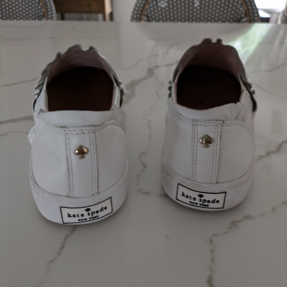 White Leather Kate Spade Sneakers Size8